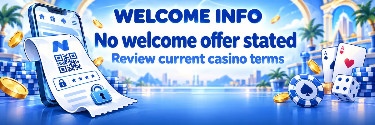 Hand-drawn Neosurf voucher curling beside a smartphone on a pale blue gradient, presenting welcome information.