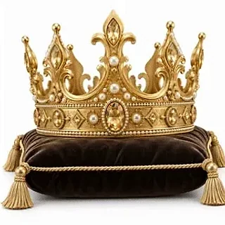 Gold crown on cushion — Neosurf