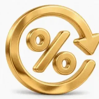 Gold percent symbol — Neosurf