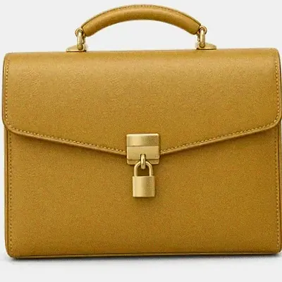 Locked leather briefcase — Neosurf