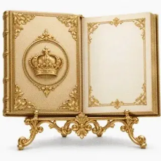 Ornate open book — Neosurf